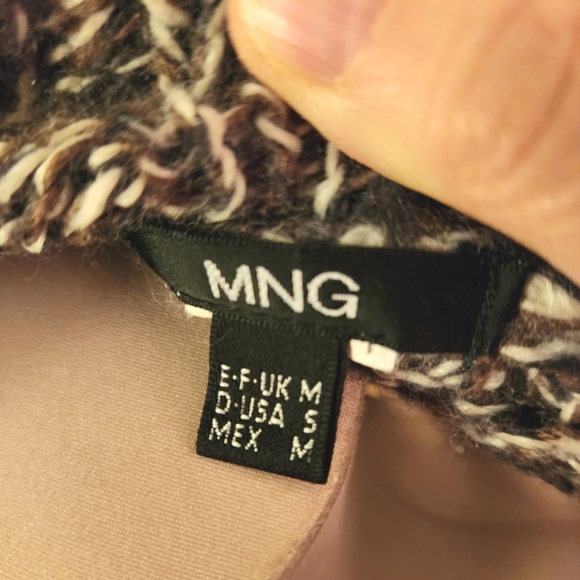 MNG Sweater Vintage Brown White Mango Istanbul Top - Picture 4 of 10
